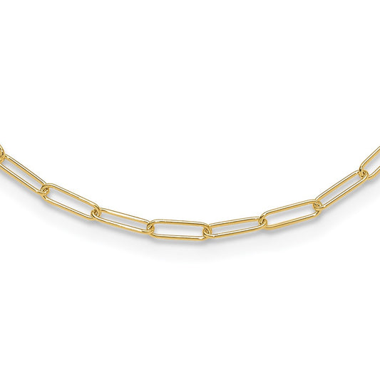 14K Polished Fancy Link Necklace