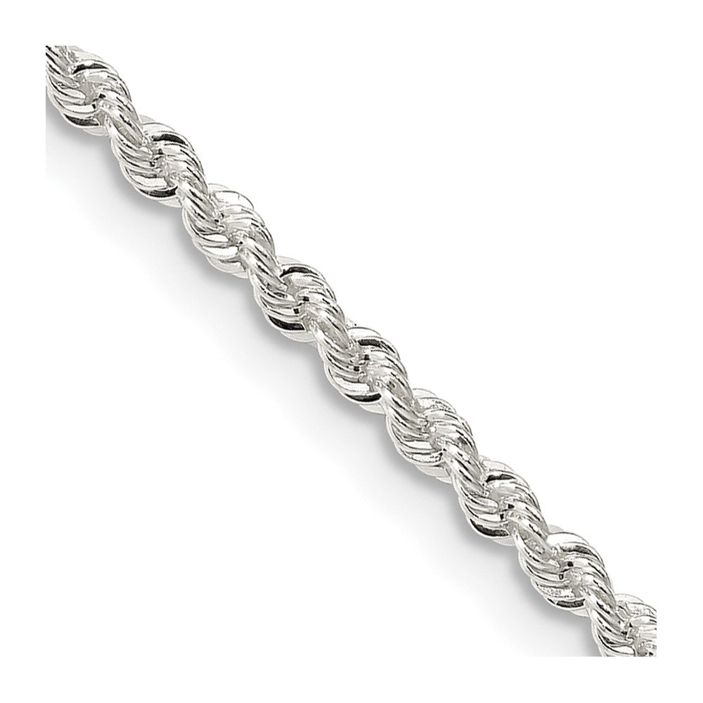 Sterling Silver 2.3mm Solid Rope Chain 36 Inches