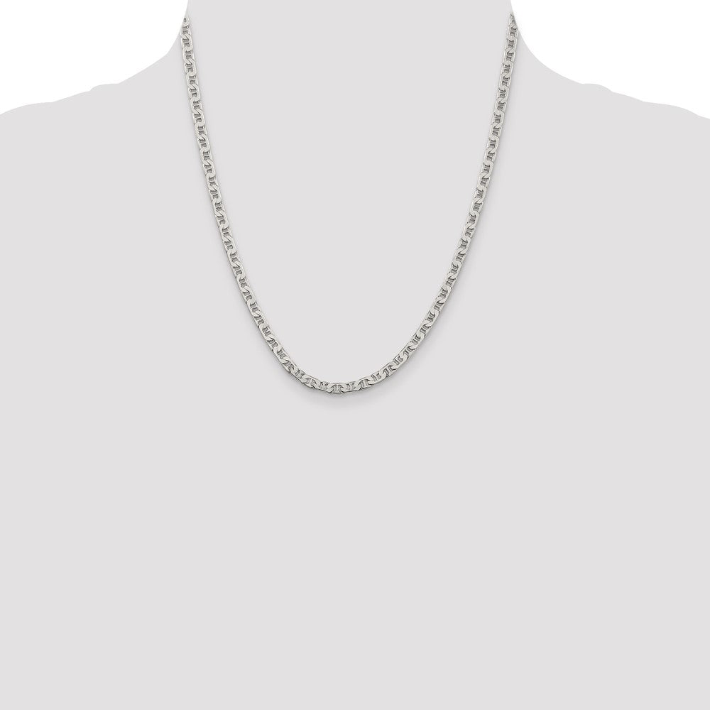 Sterling Silver 3.75mm Flat Anchor Chain 20 Inches