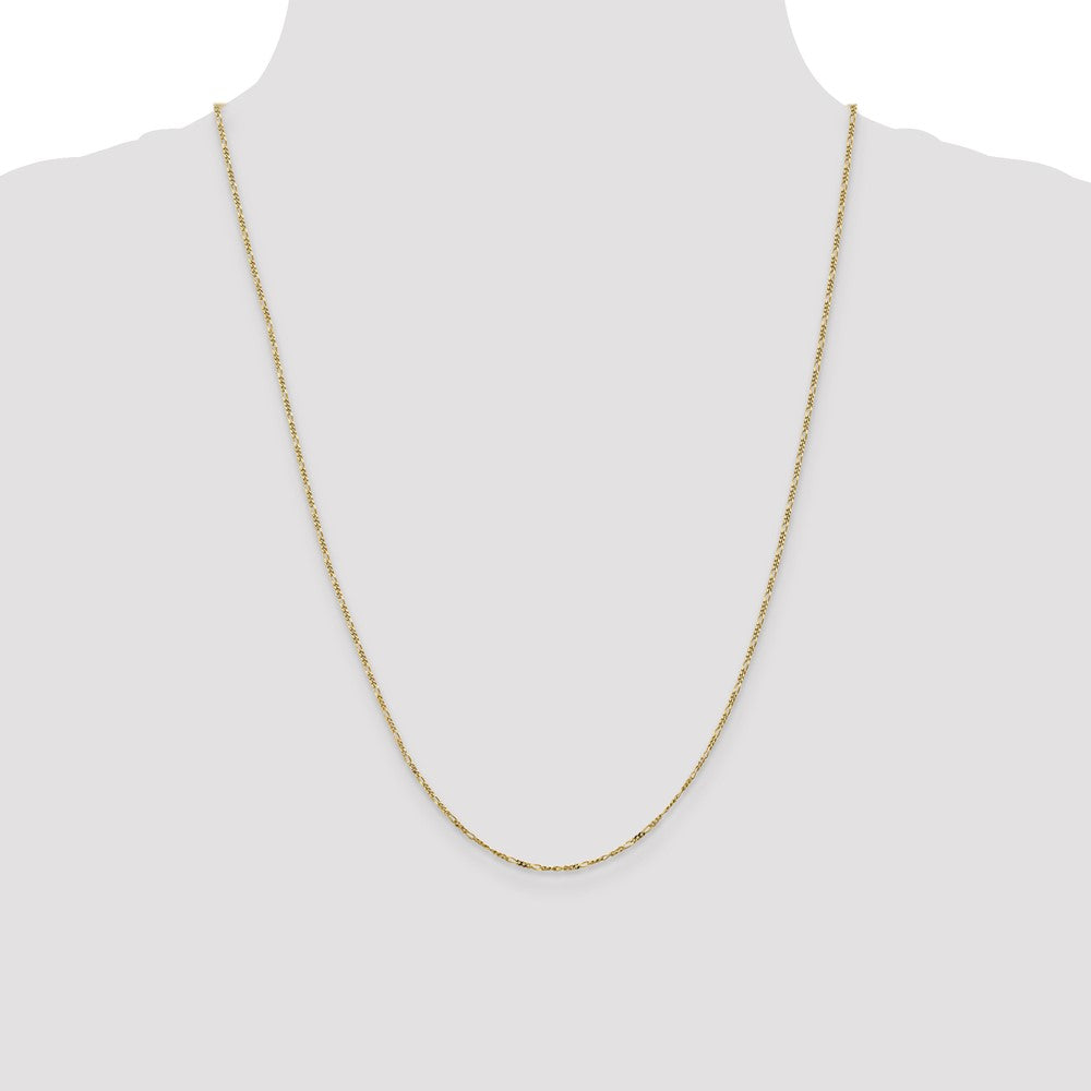 10k 1.25mm Flat Figaro Pendant Chain