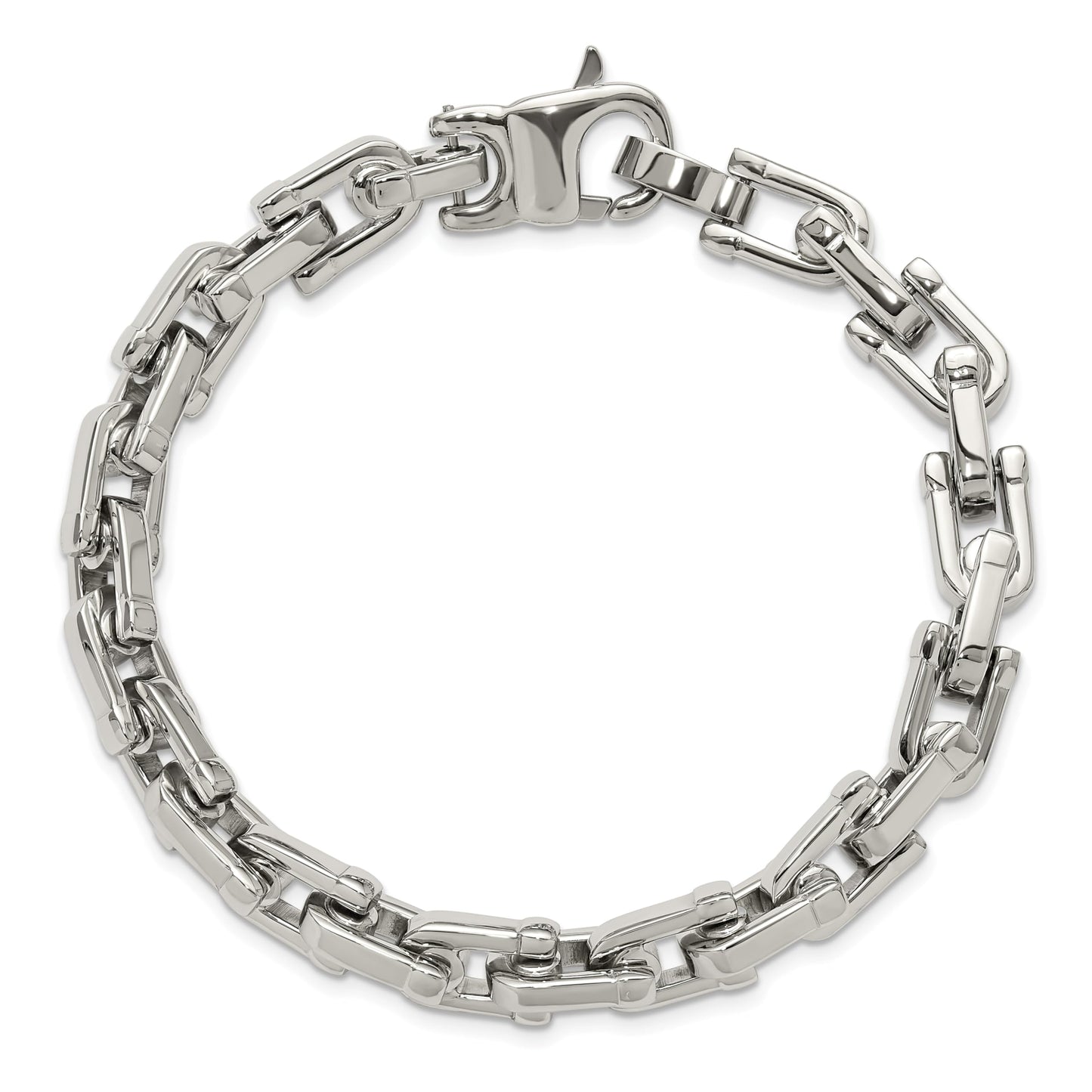 Stainless Steel Polished 8.5in Link Bracelet 8.5 inches