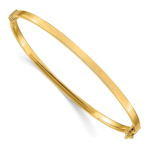 14k Polished Hinged Bangle Bracelet 7  inches