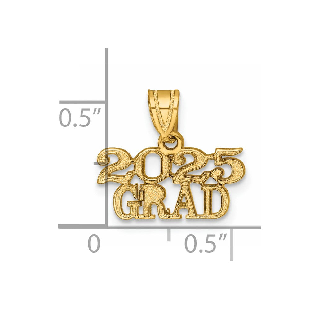 14k Polished 2025 GRAD Charm