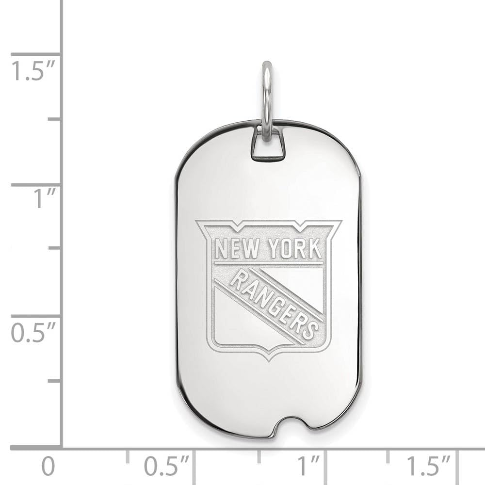 Women's New York Rangers Sterling Silver Small Dog Tag