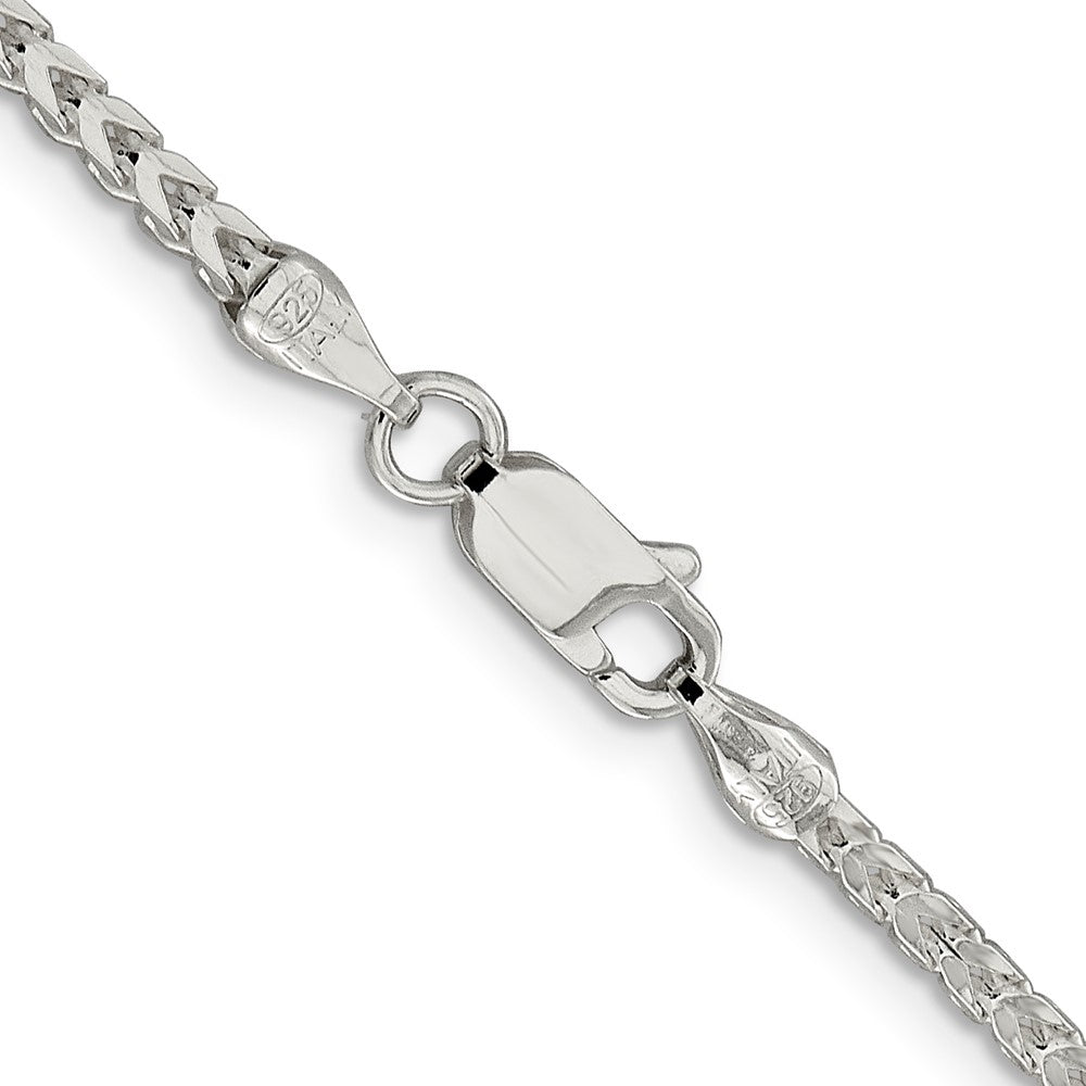 Sterling Silver 2.55mm D/C Square Franco Chain 16 Inches
