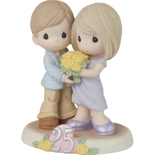 Precious Moments 223017 Twenty-Five Happy Years Together Bisque Porcelain Figurine