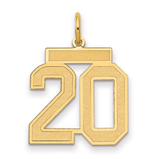 10ky Medium Satin Number 20 Charm