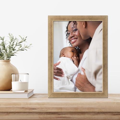 CHLOE Gold Contemporary by Lawrence Frames - 5x7