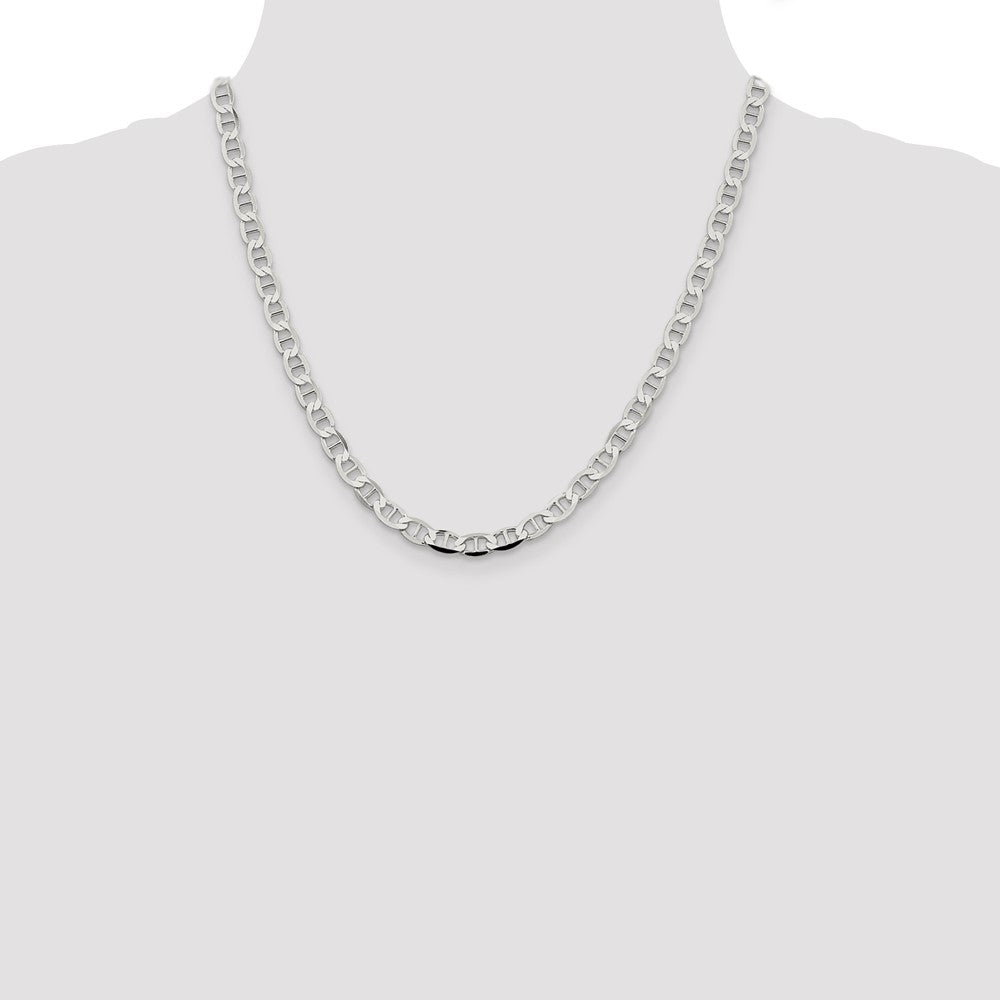 Sterling Silver 5.7mm Flat Anchor Chain 20 Inches