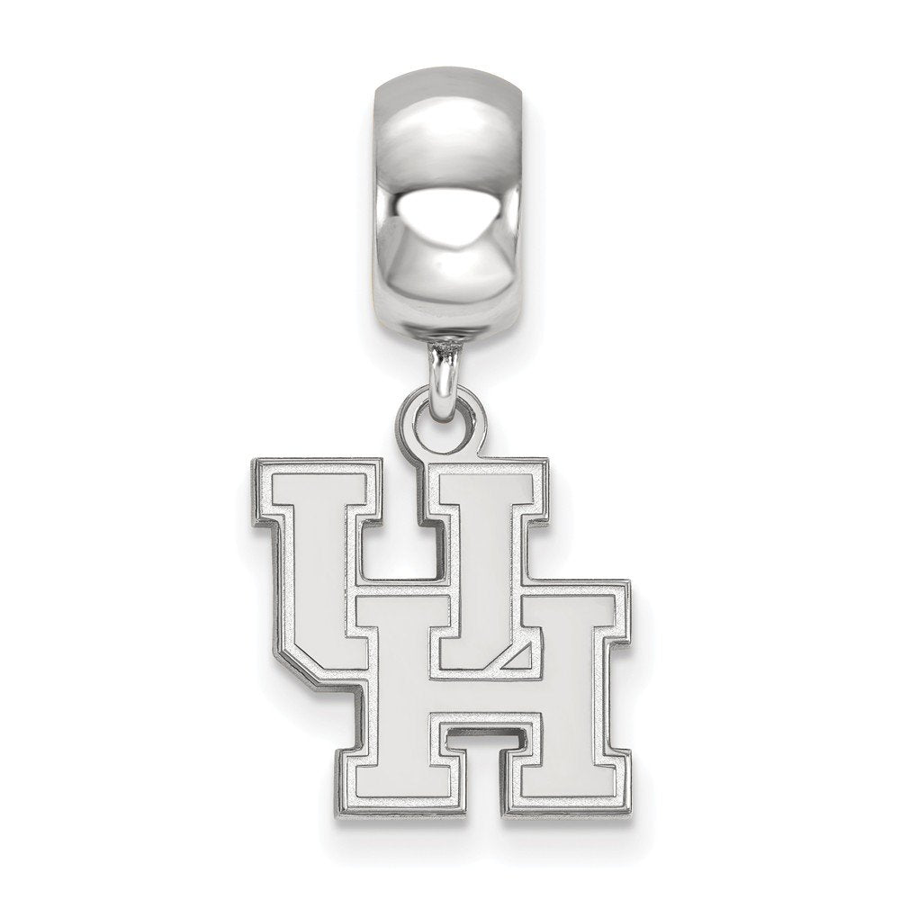 Sterling Silver Rhodium-plated LogoArt University of Houston U-H Small Dangle Bead Charm