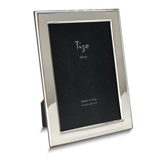 Bilaminate Sterling Silver Plain 5x7 Photo Frame