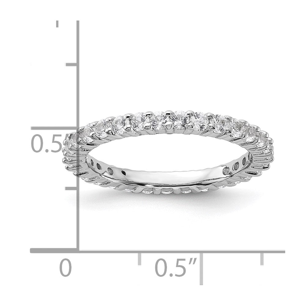 Sterling Silver Stackable Expressions Created White Sapphire Ring