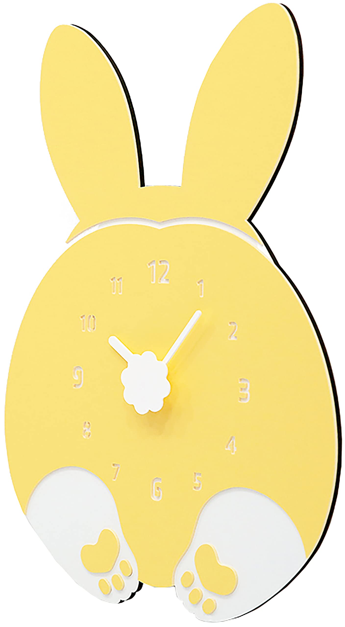 Modern Minimalist Silent Wall Clock Funny Animal Collection (Rabbit Butt)