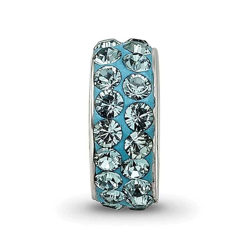 Sterling Silver Reflections Dec Double Row Preciosa Crystal Bead