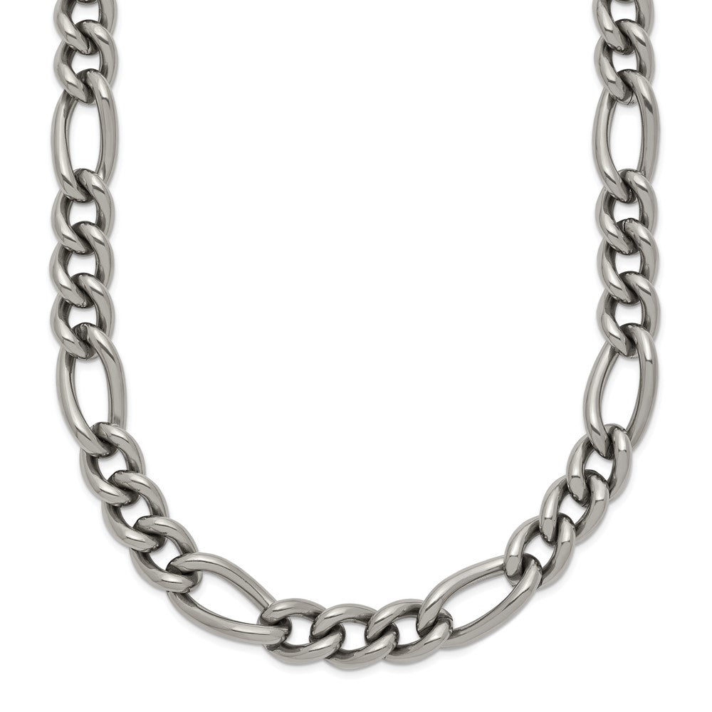 Titanium Polished 7mm 21.75in Figaro Chain