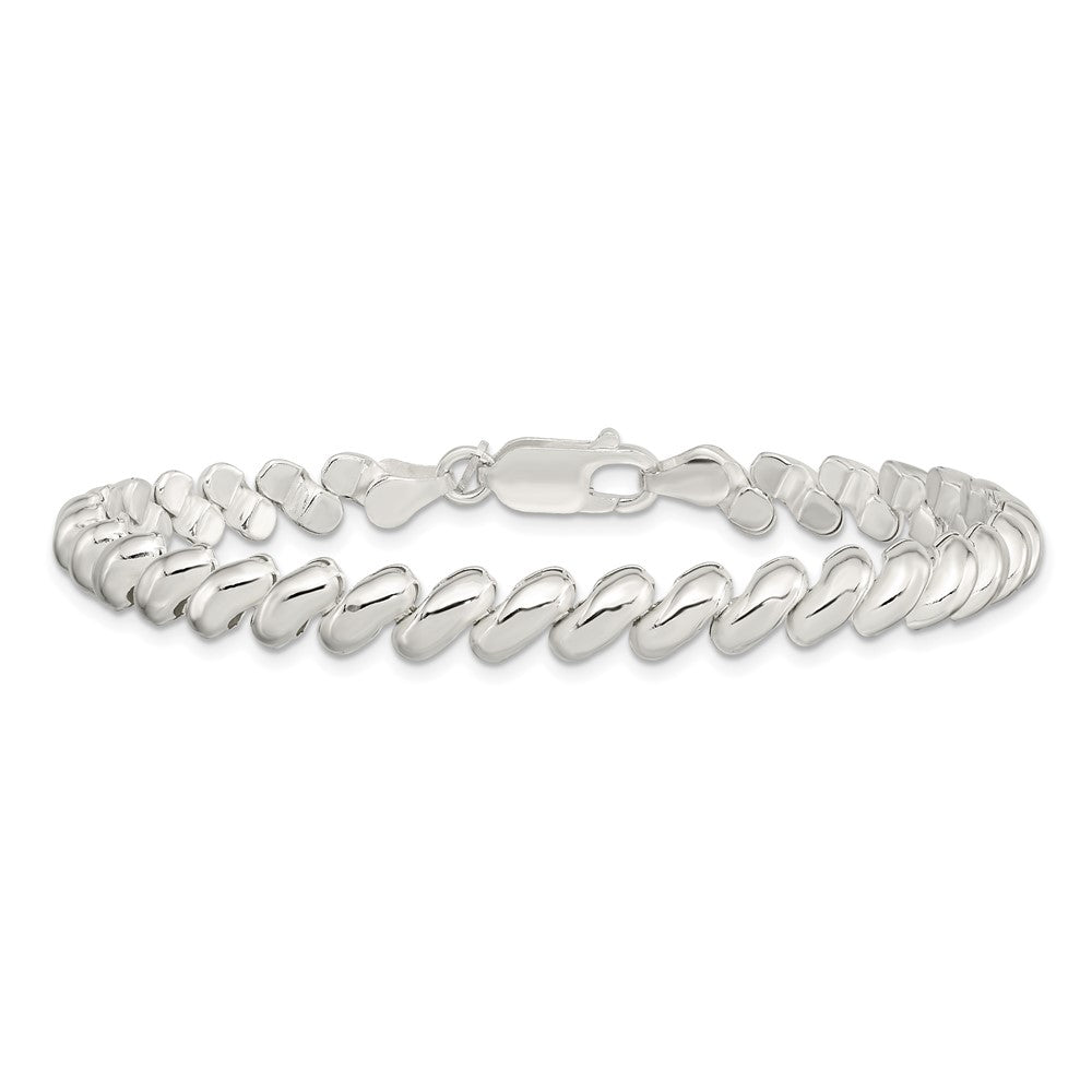 Sterling Silver 7mm San Marco Bracelet 7.5 inches