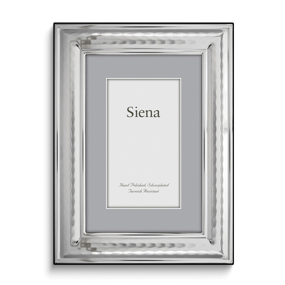 Silver Plated Hammered 5x7 Photo Frame