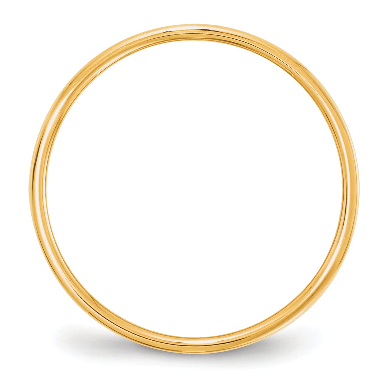 10k Yellow Gold 5mm Lightweight Flat Wedding Band Size 13