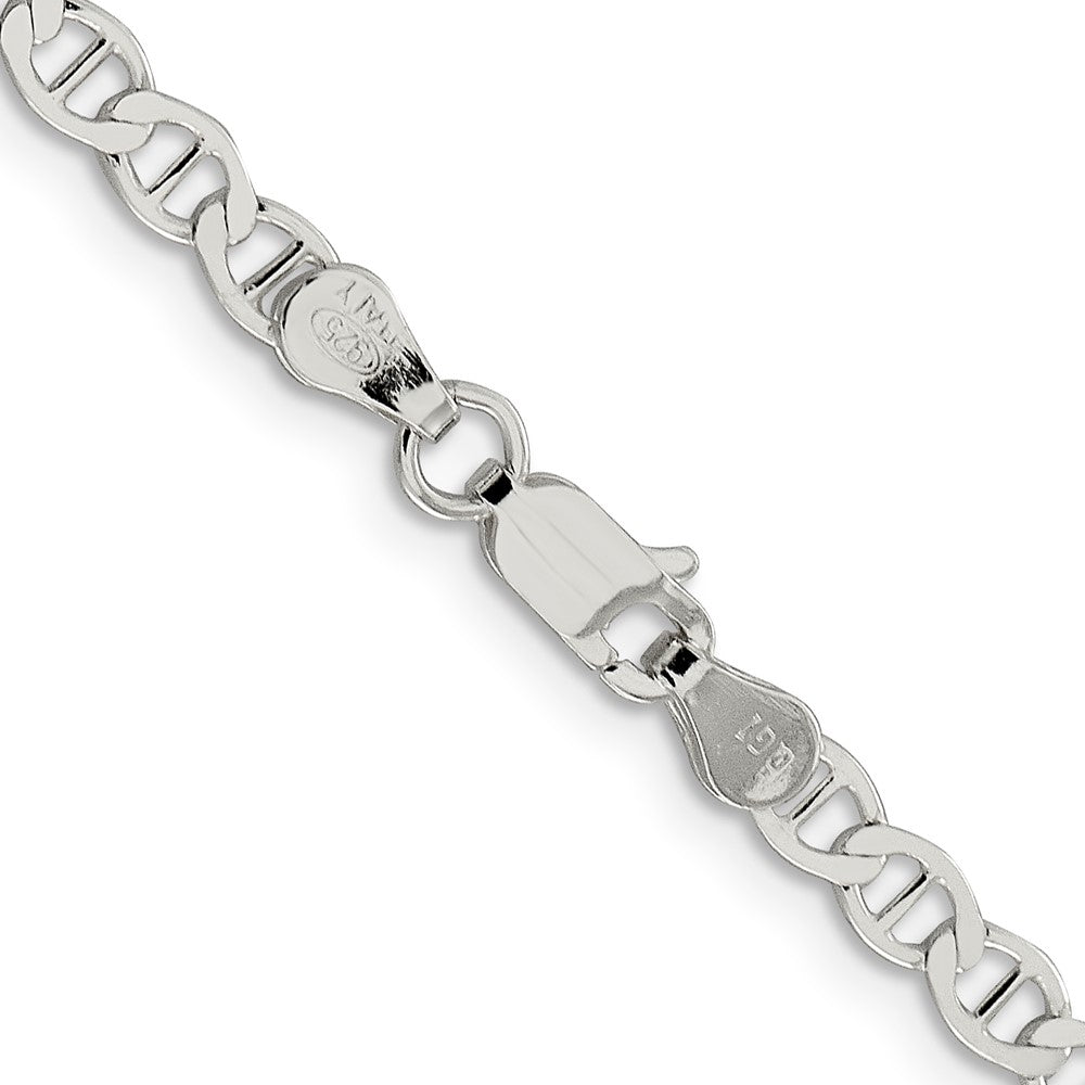 Sterling Silver 4mm Flat Anchor Chain 20 Inches