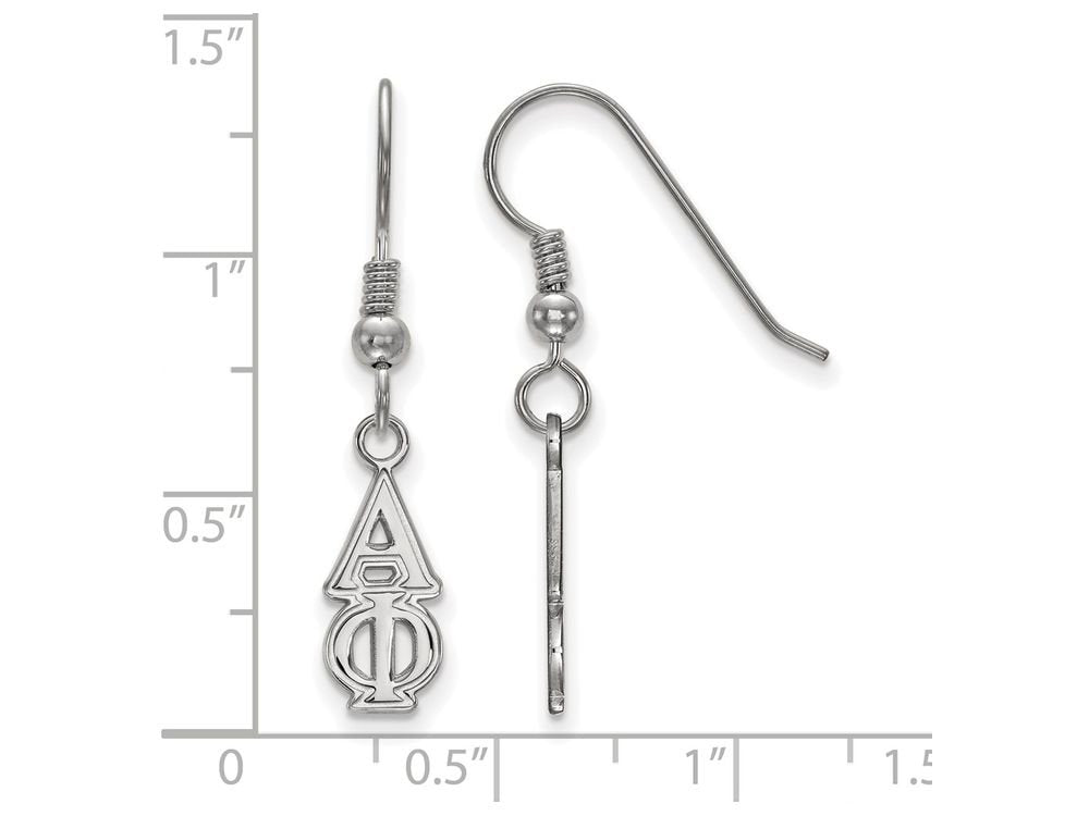 Sterling Silver Official Licensed Greek Sororities Alpha Phi (??) Small Dangle Earrings
