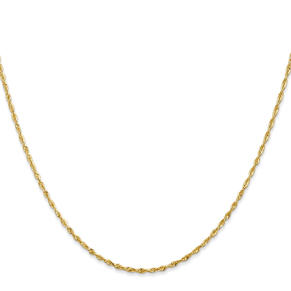 14K 24 inch 1.5mm Ultra Diamond-cut Rope with Lobster Clasp Chain