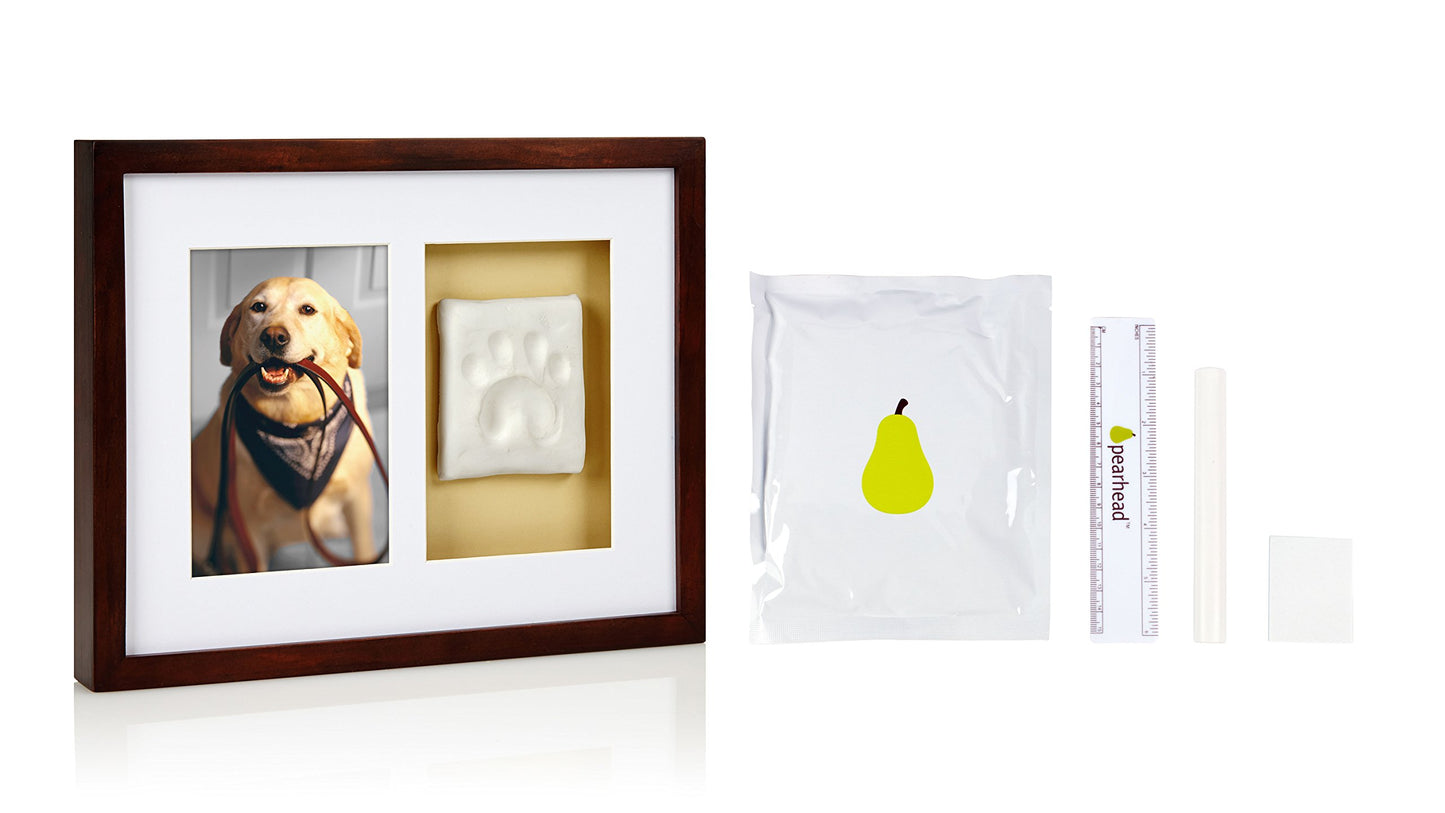 Pawprints Brown Wood 4x6 Photo Frame with Clay Tools and Instructions QGM15724
