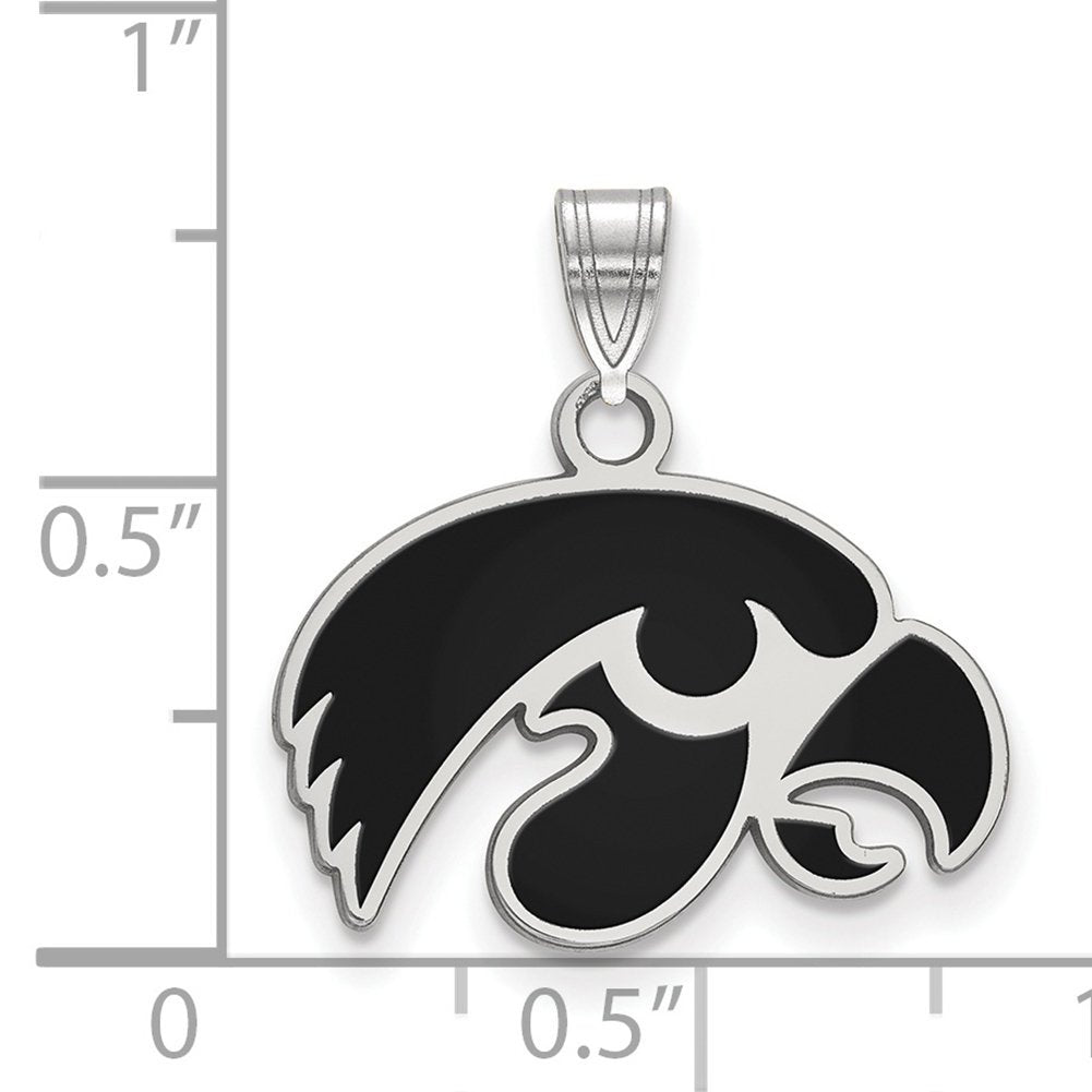 Women's Iowa Hawkeyes Sterling Silver Small Enamel Pendant