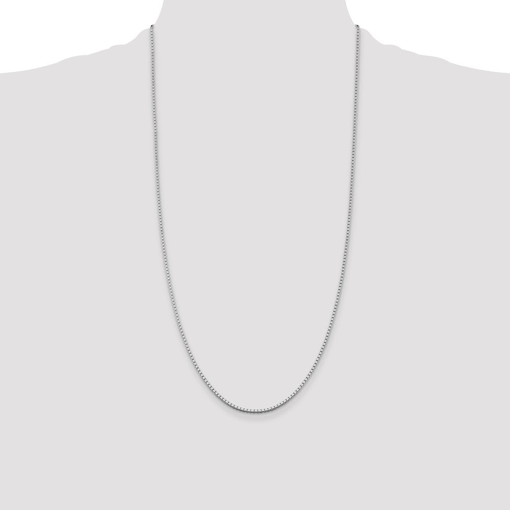 Sterling Silver Rhodium-plated 1.75mm Box Chain 28 Inches