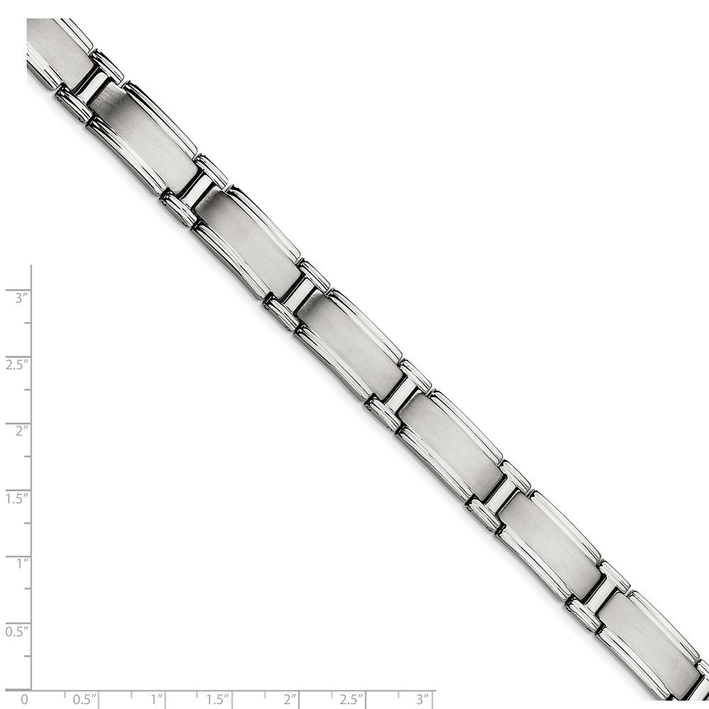 Stainless Steel Brushed and Polished 9.25in Bracelet 9.5 inches