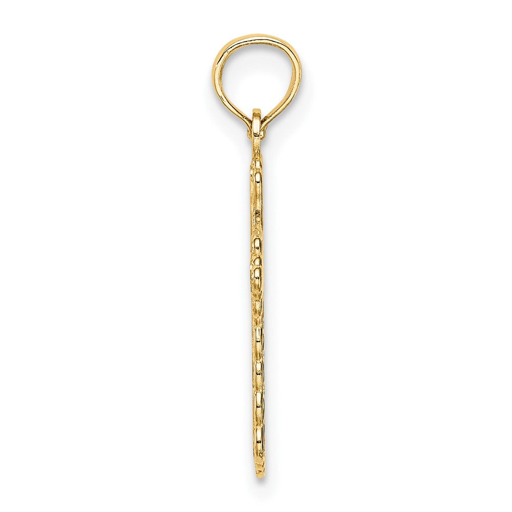 10k Budded Cross Charm