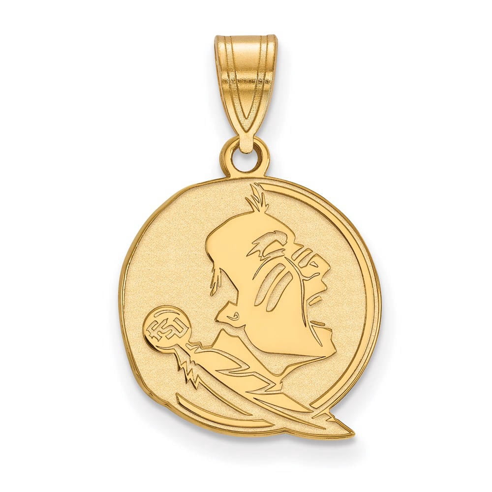 14k Gold LogoArt Florida State University Seminole Medium Pendant Q4Y045FSU