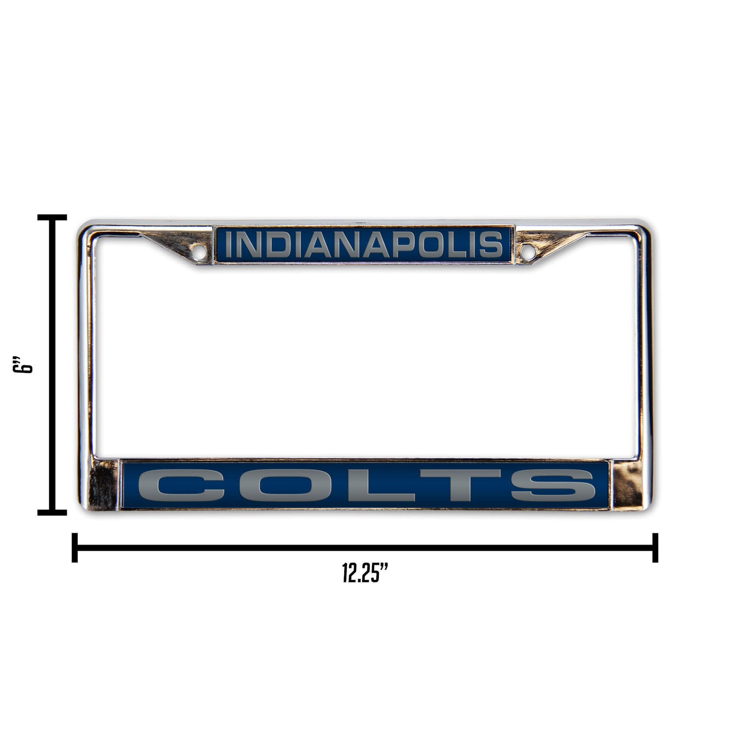 Indianapolis Football Colt's Chrome Metal Laser Cut License Plate Frame