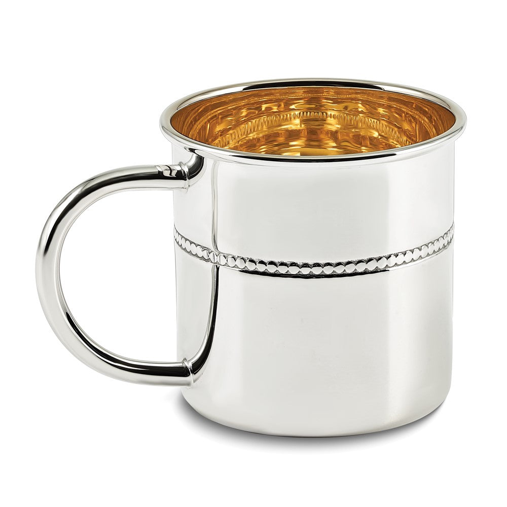Leeber Baby Cup, Beaded, Gilded Inside