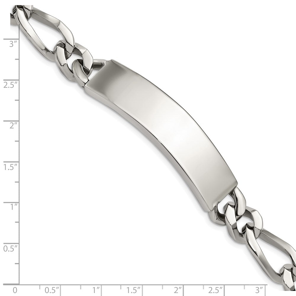 Stainless Steel Polished 9in Large ID Bracelet 9 inches