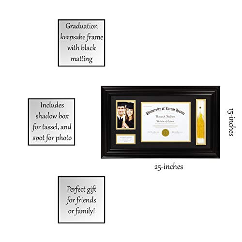 Creative Brands Heartfelt-Motivational Keepsake Diploma and Photo Frame, 15 x 25-Inch, Thoreau