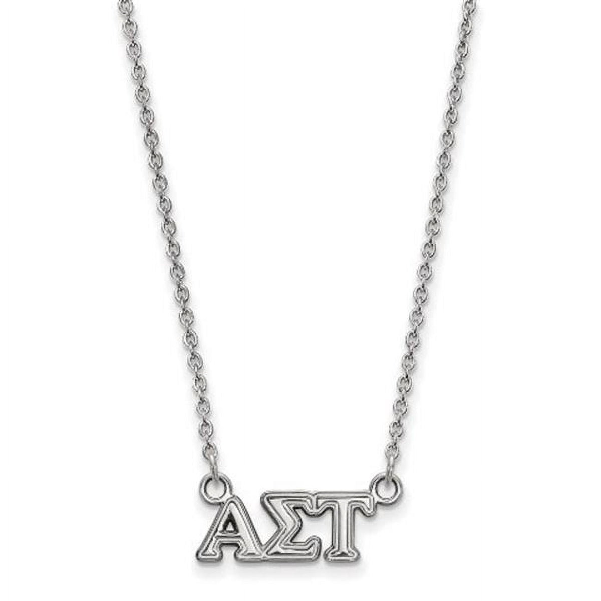 Sterling Silver 18in Official Licensed Greek Sororities Alpha Sigma Tau (???) XS Pendant w/ Necklace