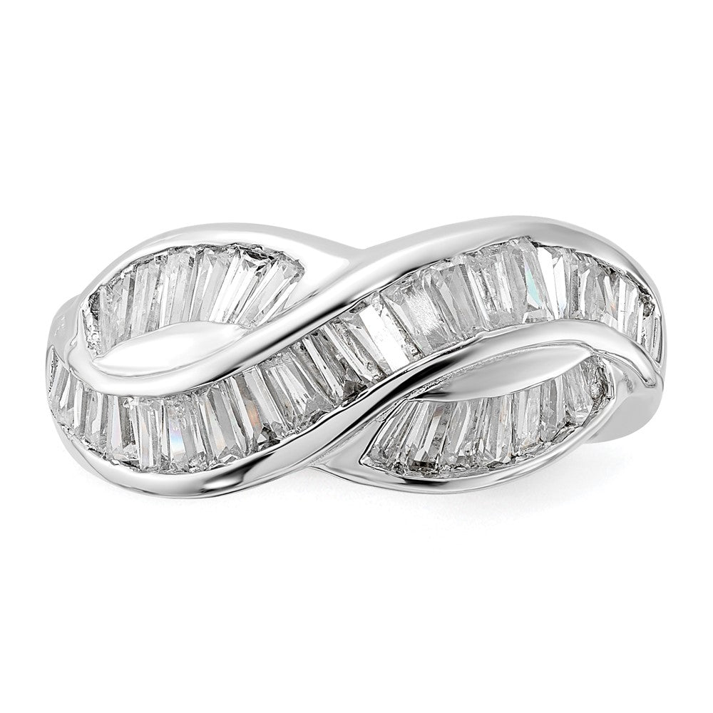 Sterling Silver Polished CZ Ring