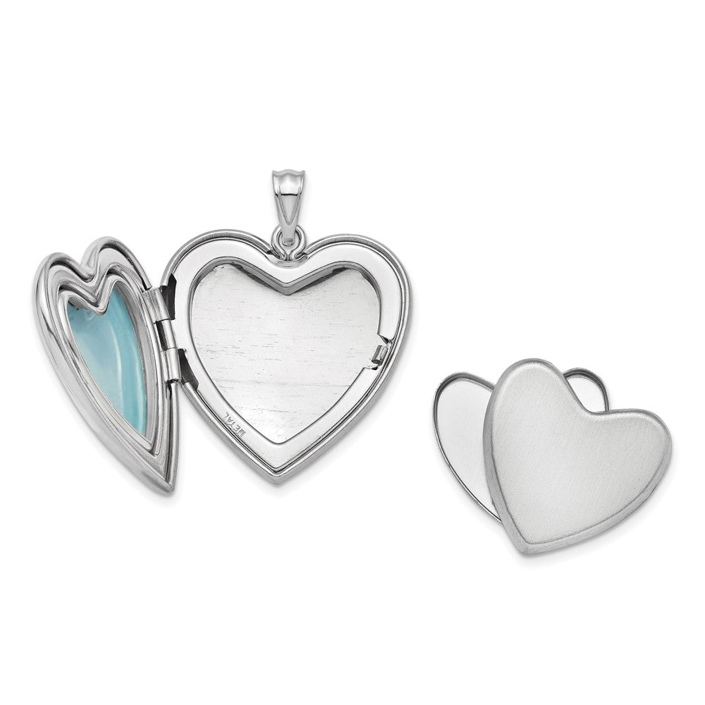 Sterling Silver Rhodium-plate Always On My Mind Ash Holder Heart Locket