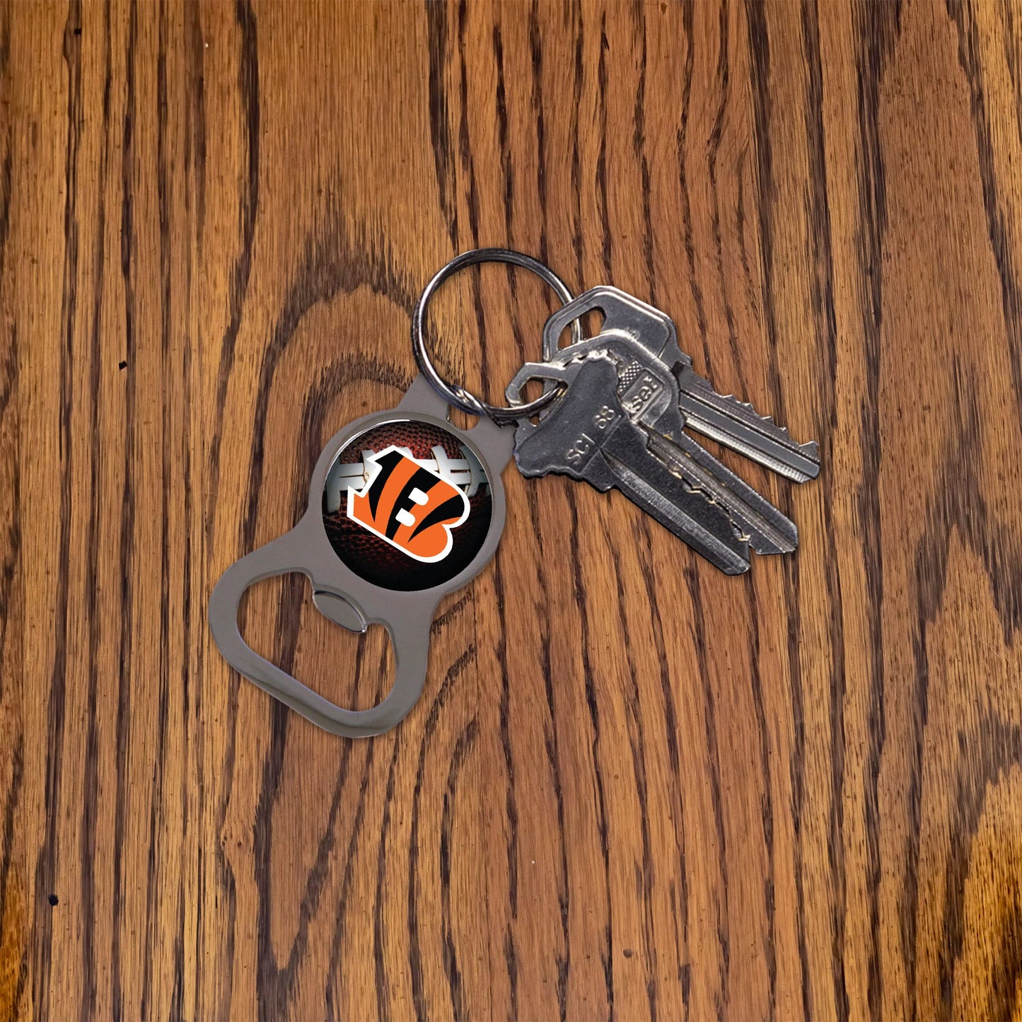 NCAA Syracuse Silver-tone Bottle Opener Key Ring by Rico Industries Q-GC6412