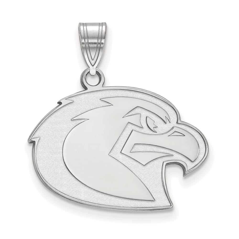 Sterling Silver Rhodium-plated LogoArt Marquette University Eagle Large Pendant Q-SS027MAR