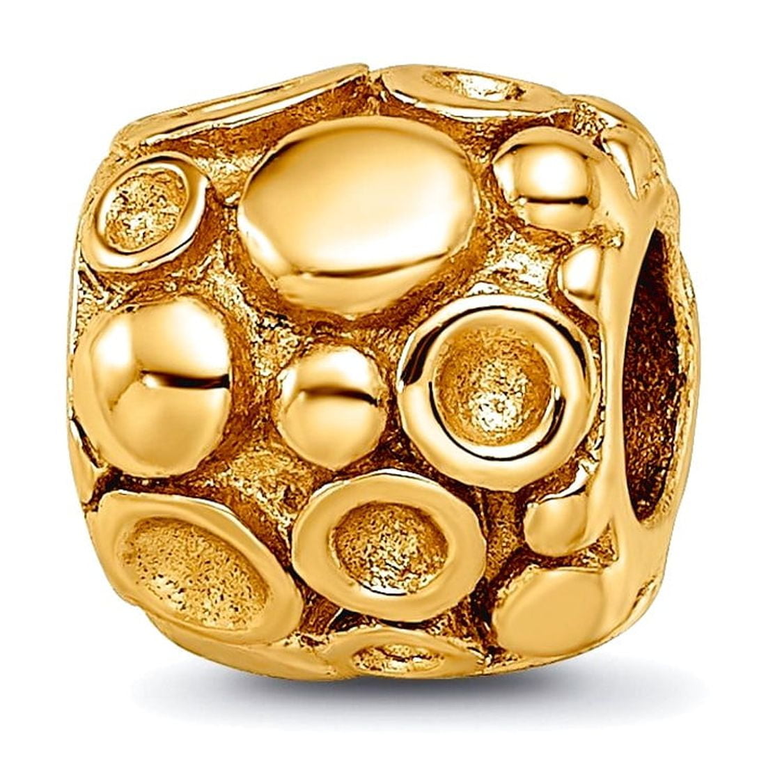 Sterling Silver Gold-plated Reflections Dots Bali Bead