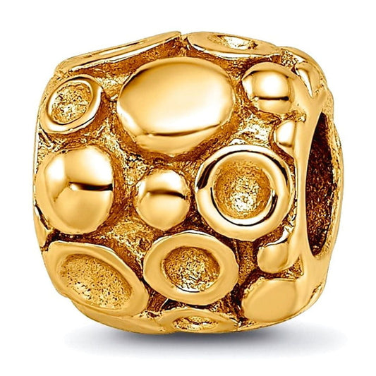 Sterling Silver Gold-plated Reflections Dots Bali Bead