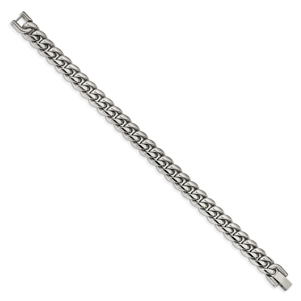 Stainless Steel Polished Curb Chain 8.25in Bracelet 8.25 inches
