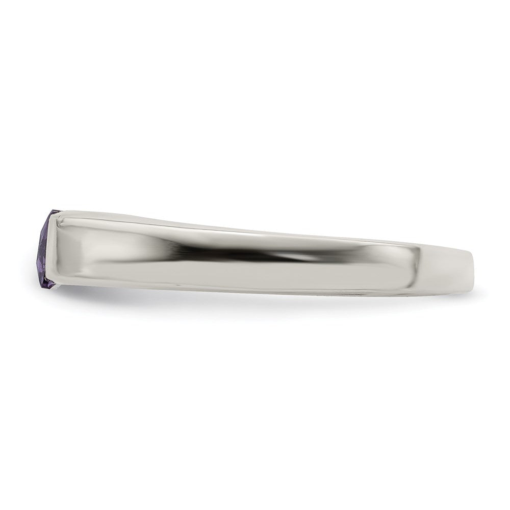 Sterling Silver Purple CZ Ring