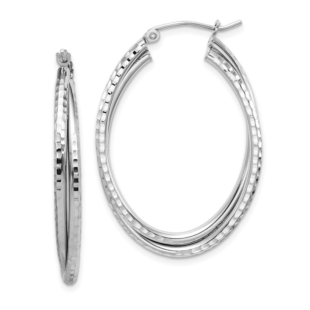 Sterling Silver Rhodium-plated Created Opal Post Earrings