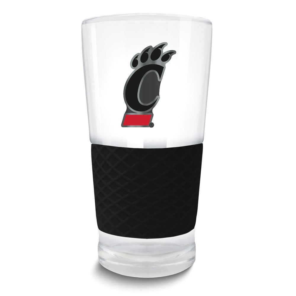 Collegiate University of Cincinnati Score 22 oz. Pint Glass with Silicone Grip