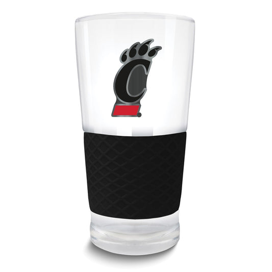 Collegiate University of Cincinnati Score 22 oz. Pint Glass with Silicone Grip