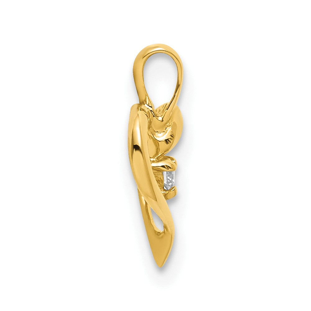 10ky Diamond Heart Pendant