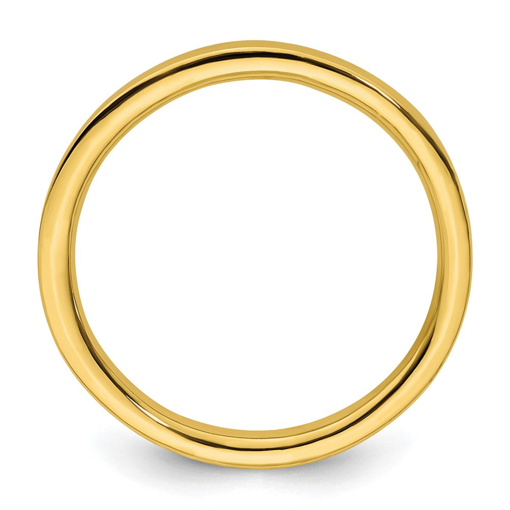 Sterling Silver Stackable Expressions Gold-plated Polished Ring Size -9