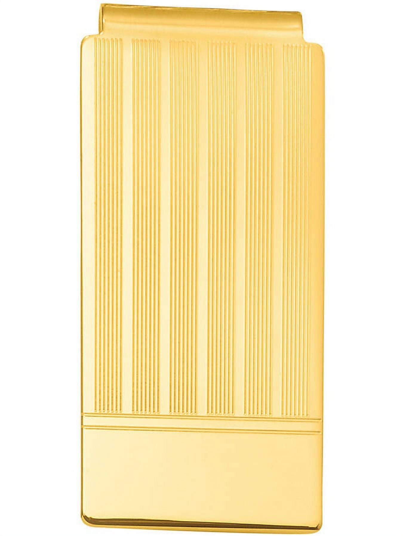 Primal Gold-plated Kelly Waters Etched Lines Hinged Money Clip